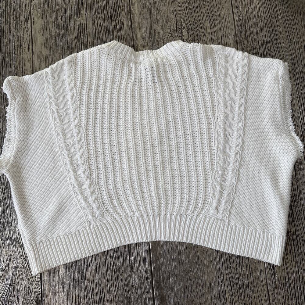 Pistola Revolve Pullover Cable Knit Oversized Sweater Vest Size XL - Picture 6 of 6